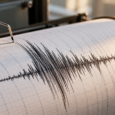 Kamchatka earthquake: seismograph recording a strong tremor